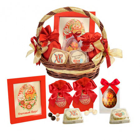 Корзина шоколада, конфет, драже