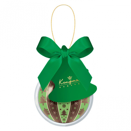 Шоколадный шарик из горького шоколада полый с декором 50г