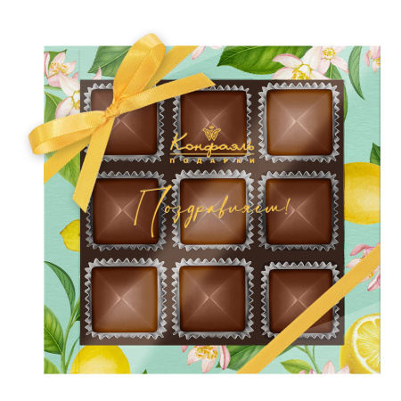 Шоколадные конфеты «Ассорти» с шоколадной начинкой 95г