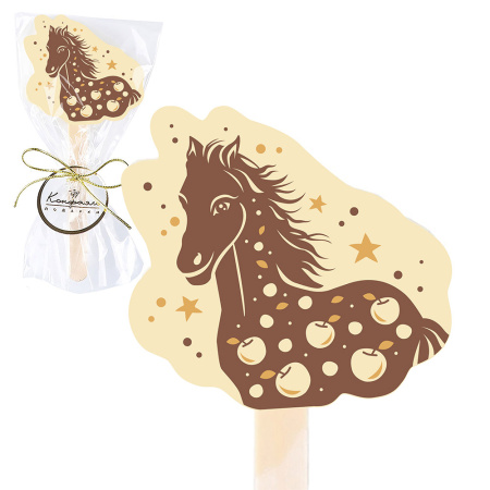 "Лошадка" шоколад белый на палочке 15г
