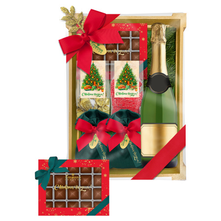 Шкатулка с конфетами: ассорти, марципановые, мармелад-суфле