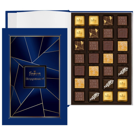 Книга с конфетами ассорти, банановое суфле, мягкий грильяж, мармелад апельсиновый 270г