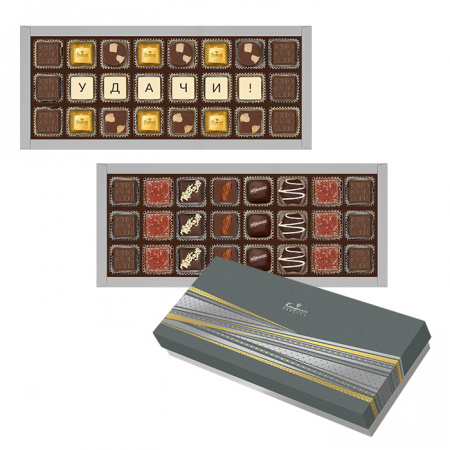 Набор из конфет ассорти и мармелада с текстом Удачи