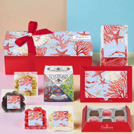 Набор: мармелад желейный, драже, конфеты глазированные 530г