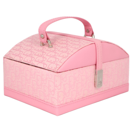 Шкатулка для украшений розовая 16х11,5х9см 