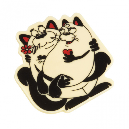 Фигурный белый шоколад Коты