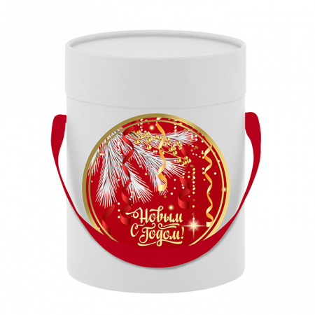 Подарочная круглая коробка шоколада: шоколад, конфеты 280г