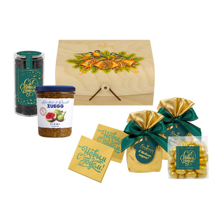 Шкатулка с драже, чаем и джемом Шкатулка с драже, чаем и джемом