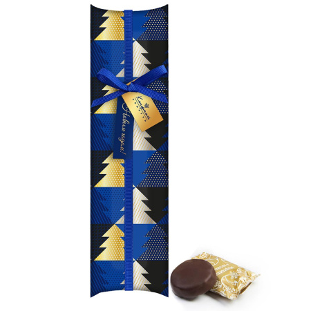 Марципановые конфеты в горьком шоколаде с апельсиново-лимонным джемом 120г