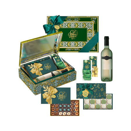 Шкатулка с конфетами ассорти, ручной работы, мармеладом