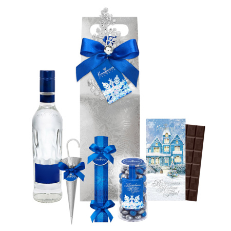 Подарочный набор Сумочка высокая: шоколад, конфеты, драже, крр 320г