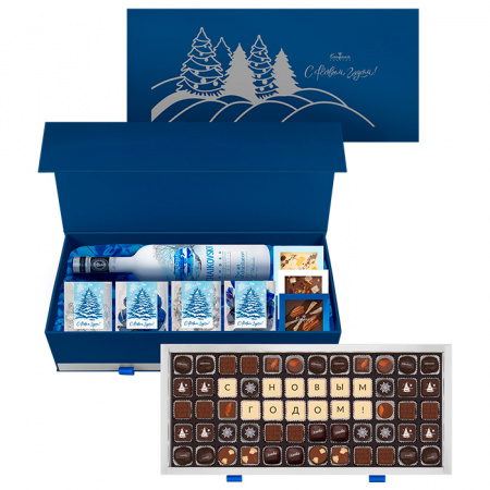 Подарочный набор-поздравление: шоколад, конфеты глазированные, ассорти 1420г