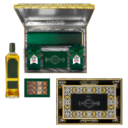 Набор конфет ручной работы и драже шкатулка 3390г