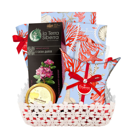 Набор: шоколад, мармелад, конфеты глазированные, конфеты " Ассорти", чайный напиток, мед