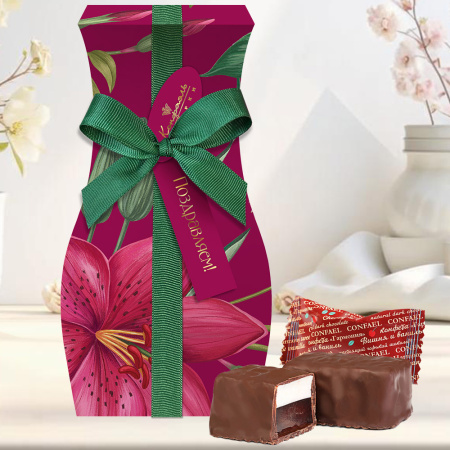 Мармелад-суфле в горьком шоколаде (вишня и ваниль) 120г