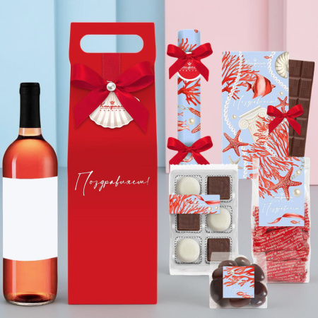 Набор: шоколад, сухофрукты, суфле, драже