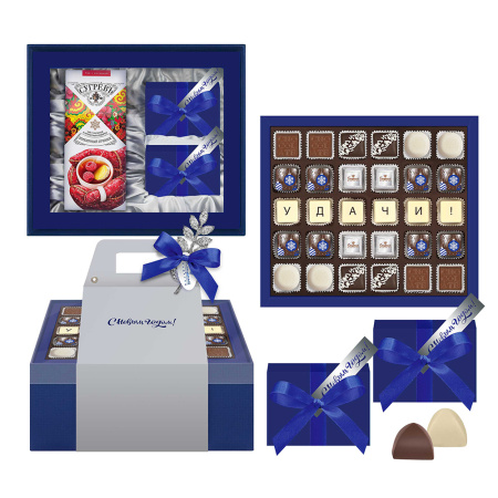 Набор конфет: ассорти, грильяж, чай