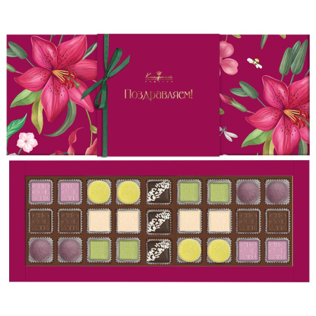 Шоколадные конфеты ассорти, мармелад, мягкий грильяж 340г