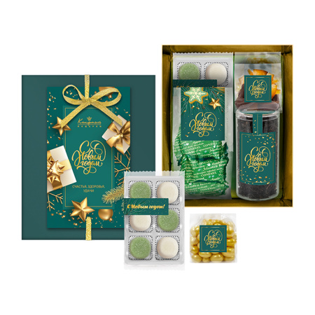 Набор мармелада, конфет, чая