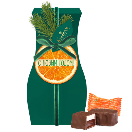 Апельсиновый мармелад и ванильное суфле в горьком шоколаде 120г