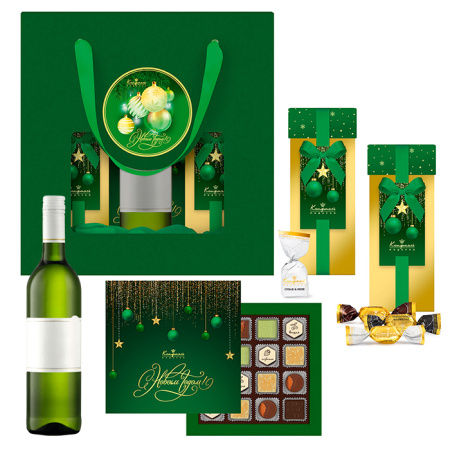 Подарочный набор макси: шоколад, мармелад, конфеты 695г