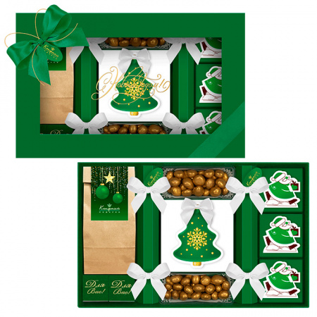 Подарочный набор: драже, мармелада, конфет, чая 515г