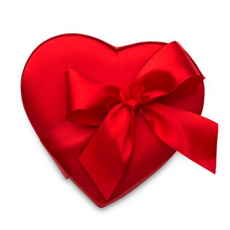 Набор шоколадных конфет ассорти Сердце с пожеланием От всей души