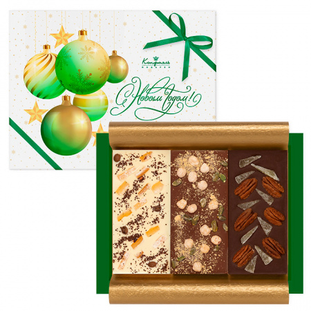 Три шоколада: шоколад белый, молочный, горький с добавками 300г