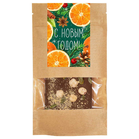 Шоколад молочный с фундуком,  фисташками и апельсиновыми кранчами 55г