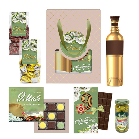 "9 мая" набор: шоколад, суфле, мармелад-суфле, оливки
