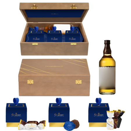 Шкатулка: конфеты марципановые, суфле