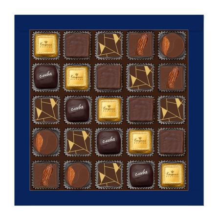 Шоколадные конфеты «ассорти», шоколад молочный с миндалем, сухофрукты, банановое суфле горьком шоколаде 200г