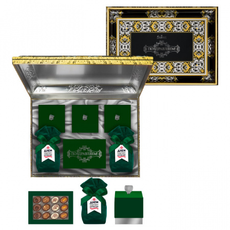 Набор конфет ручной работы, суфле, драже шкатулка 2610г