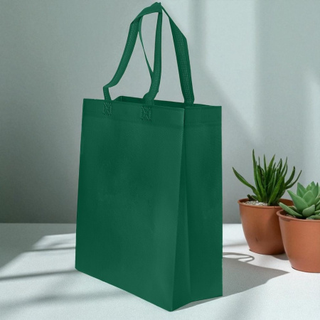 Сумка-шоппер зеленая 36х41х13 см