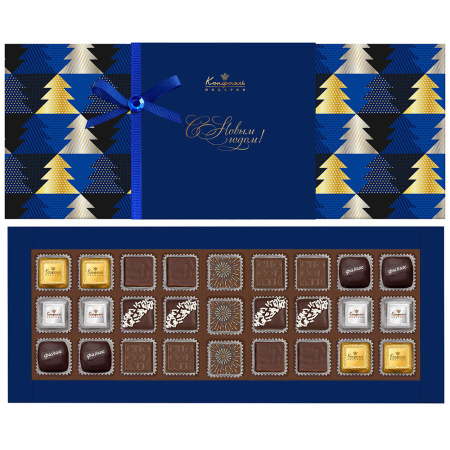 Шоколадная конфеты ассорти, суфле, сухофрукты, мягкий грильяж 270г