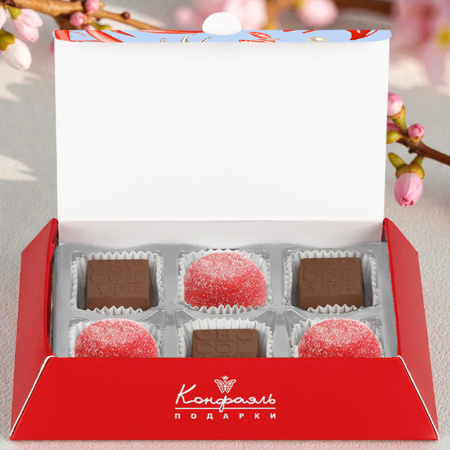 Набор мармелада, шоколадные конфеты ассорти 80г
