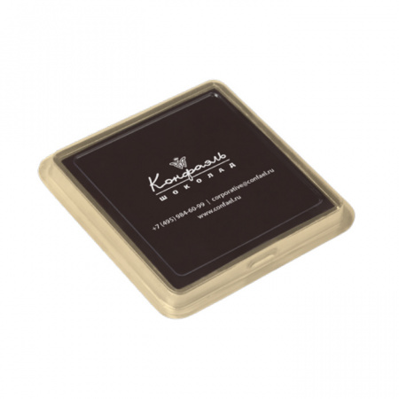 Шоколадка 35 г - шоколад горький - 90х90х8 мм