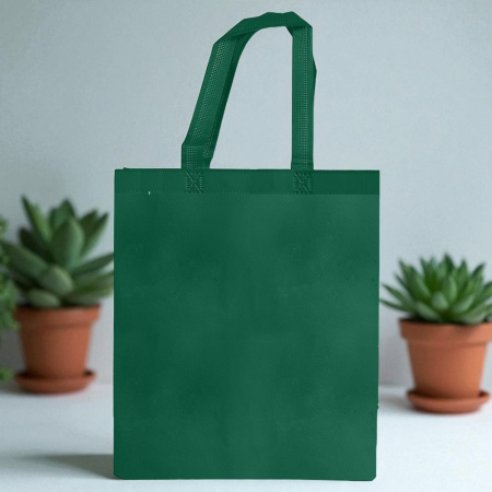 Сумка-шоппер зеленая 36х41х13 см