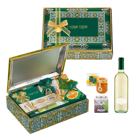 Шкатулка с конфетами: ассорти, драже, суфле, сухофрукты, варенье, чай, хлебные палочки Шкатулка с конфетами: ассорти, драже, суфле, сухофрукты, варенье, чай, хлебные палочки