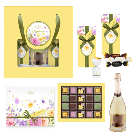 Набор: конфеты ассорти, суфле-безе, сухофрукты