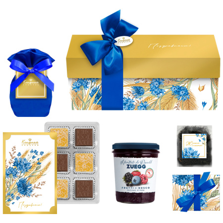 Набор конфет: ассорти, драже, мягкий грильяж, чай, джем