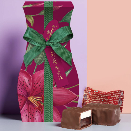 Мармелад-суфле в горьком шоколаде (вишня и ваниль) 120г