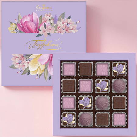 Шоколадные конфеты ассорти, мармелад и суфле набор 160г