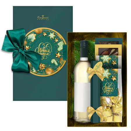 Набор шоколада, конфет, сухофруктов