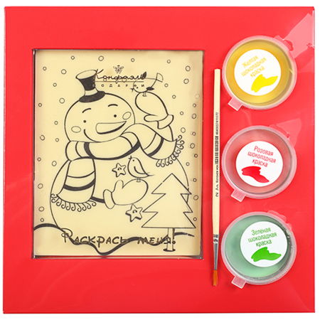 Раскраска Снеговик белый шоколад