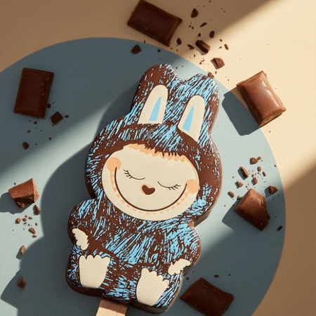 "Лабубушка" шоколад молочный на палочке 19г (голубой декор)