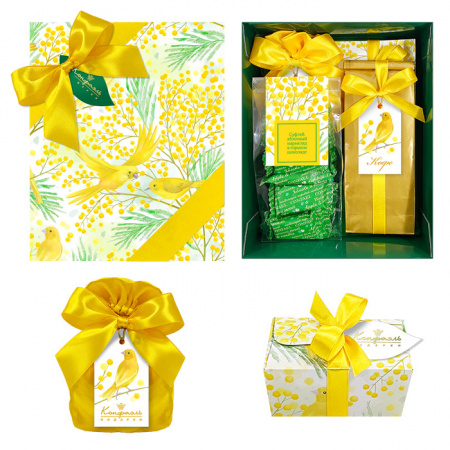 Набор конфет ассорти, драже, мармелада-суфле, кофе