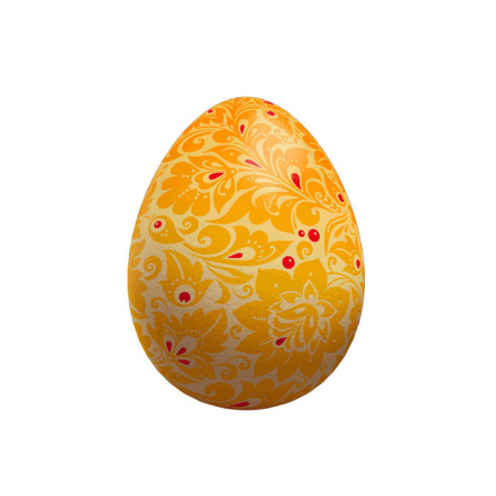 Шоколадное яйцо с желтым декором