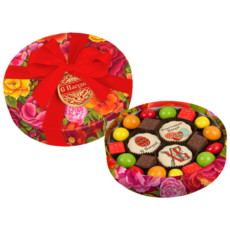 Шоколадные конфеты ассорти, драже с Пасхой 300г