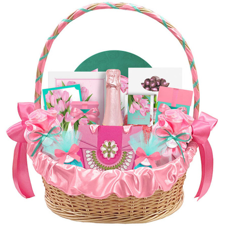 Корзина с конфетами: ассорти, драже, цукаты, суфле